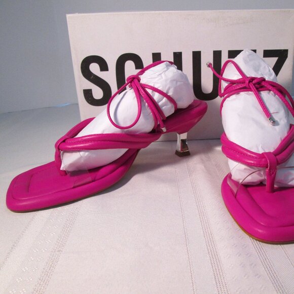 Schutz S-Meghan Hot Pink Strappy Sandal NIB Sz 6M - Picture 4 of 14